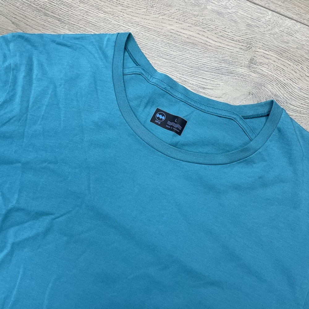 Janji S/S Blue Running T Shirt Men Sz L Yoga Athletic